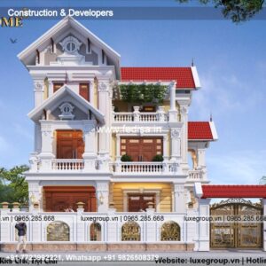 House front design  new house design duplex house design Model No - 0697