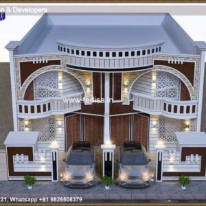 House front design  new house design duplex house design Model No - 0740