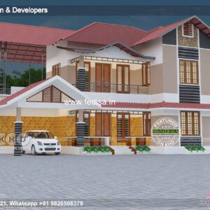 House front design  new house design duplex house design Model No - 0739