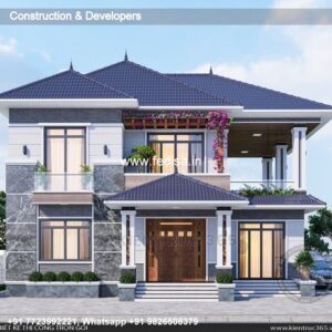 House front design  new house design duplex house design Model No - 0746