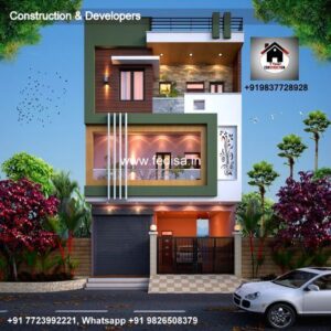 House front design  new house design duplex house design Model No - 0834