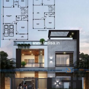 House front design  new house design duplex house design Model No - 0872